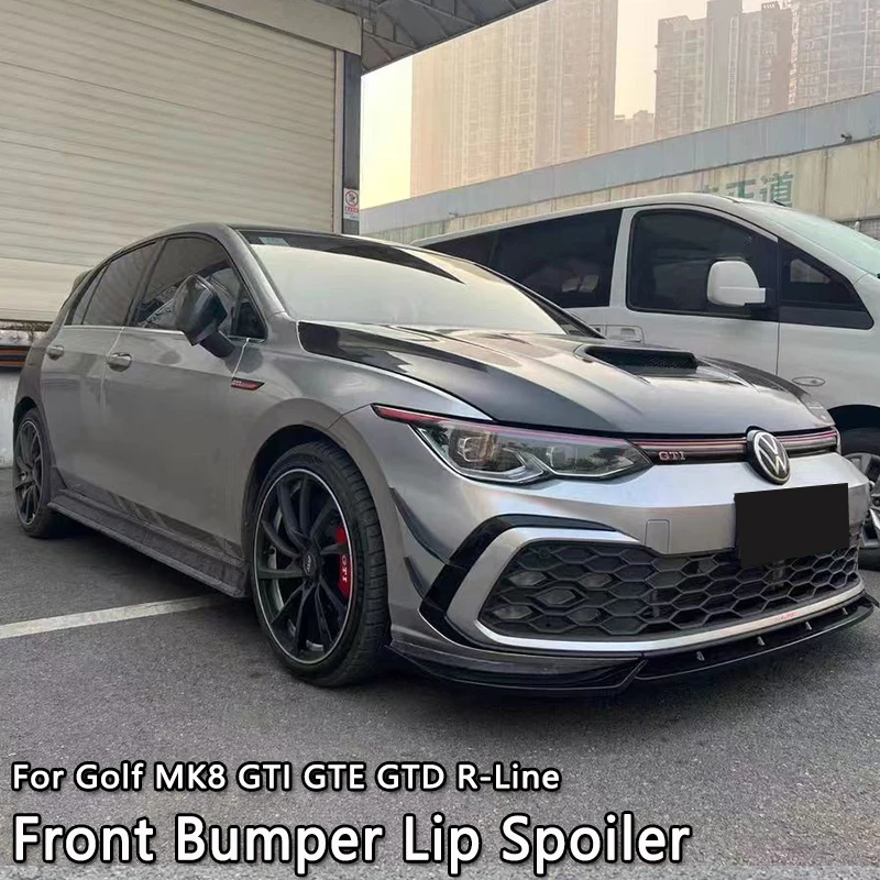 Pre Volkswagen VW Golf 8 MK8 GTI GTD GTE RLINE 2020 2021 2022 2023 Predný nárazník Spojler Low Side Splitters Cover Cover