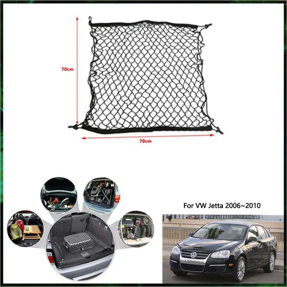 Pre Volkswagen VW Jetta City Bora A5 Bora Gli Vento MK5 2006 ~ 2010 2007 2007 CAR TRUNK Net Interiérový batožinový orgán Organizátor Auto One