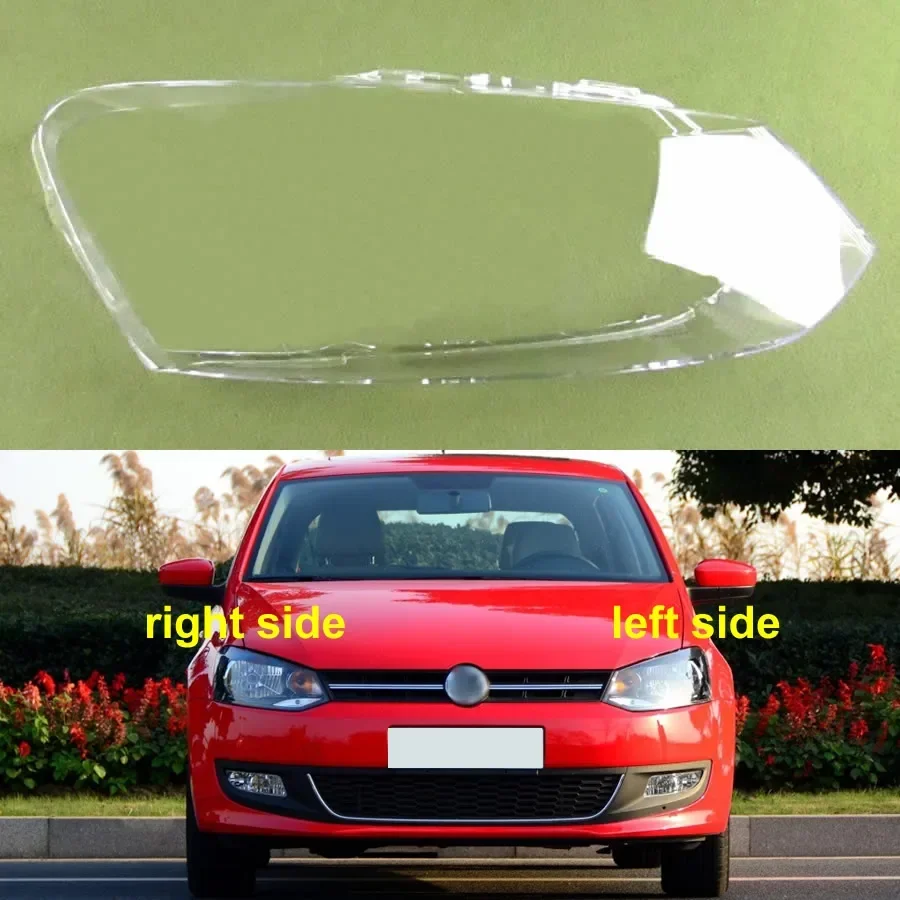 Pre Volkswagen VW Polo 2011 2012 2013 Automobilové príslušenstvo Objektív Objektív Transparentné lampa svetlomety s škrupinou Plexisky