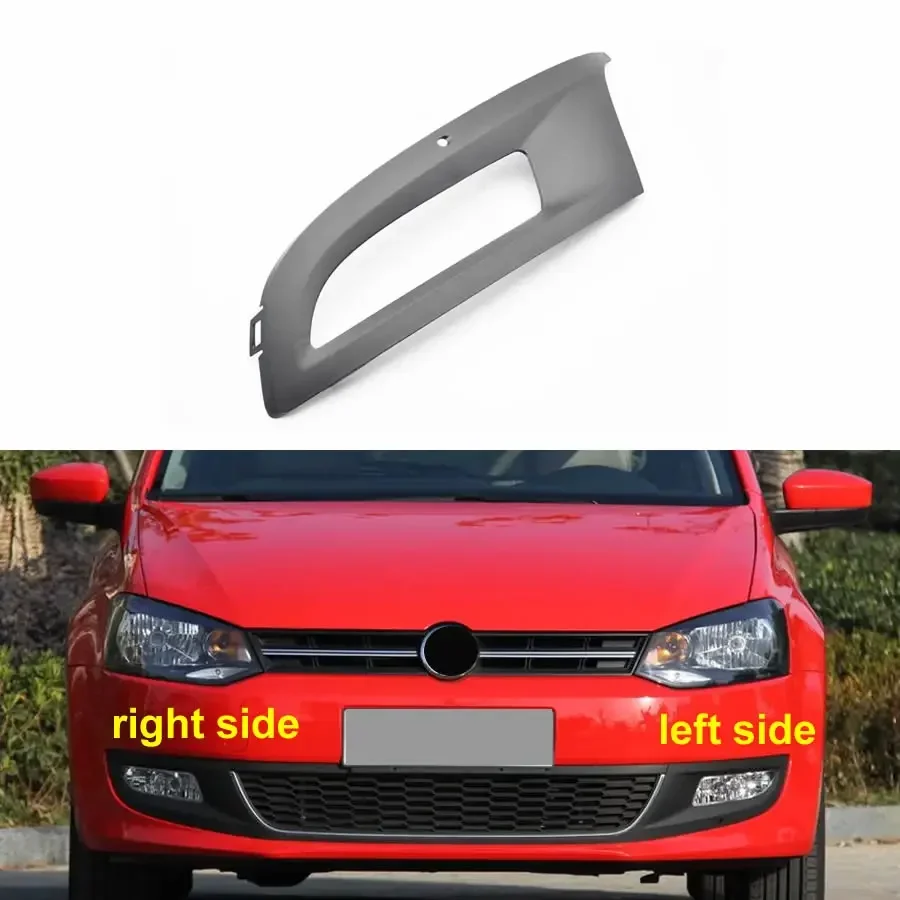 Pre Volkswagen VW Polo 2011 2012 2013 Rám hmlovej lampy Anti Fogs Light Shell Front Bar Grille Dekoratívny kryt s otvorom