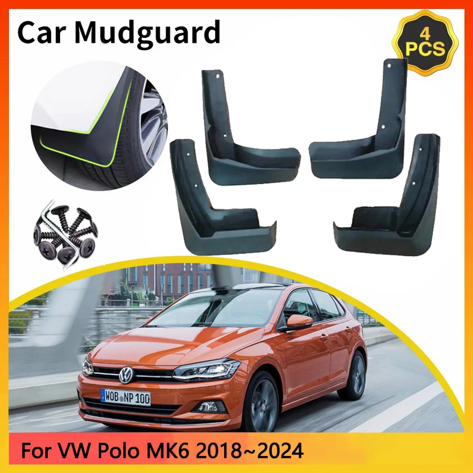 Pre Volkswagen VW Polo Mk6 6th 6gen AW Bz AE 2018 ~ 2024 2019 Car Mudguards bahenflap bahnoprst splash garda bahna fender Auto