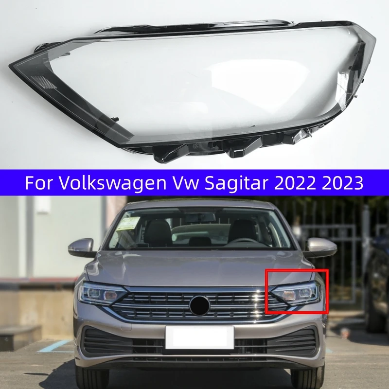 Pre Volkswagen VW Sagitar 2022 2023 Svetlomet Lamphade Priehľadné svetlometové objektívové objektívové kryty kryt krytu šošovky Light Ochrana svetla