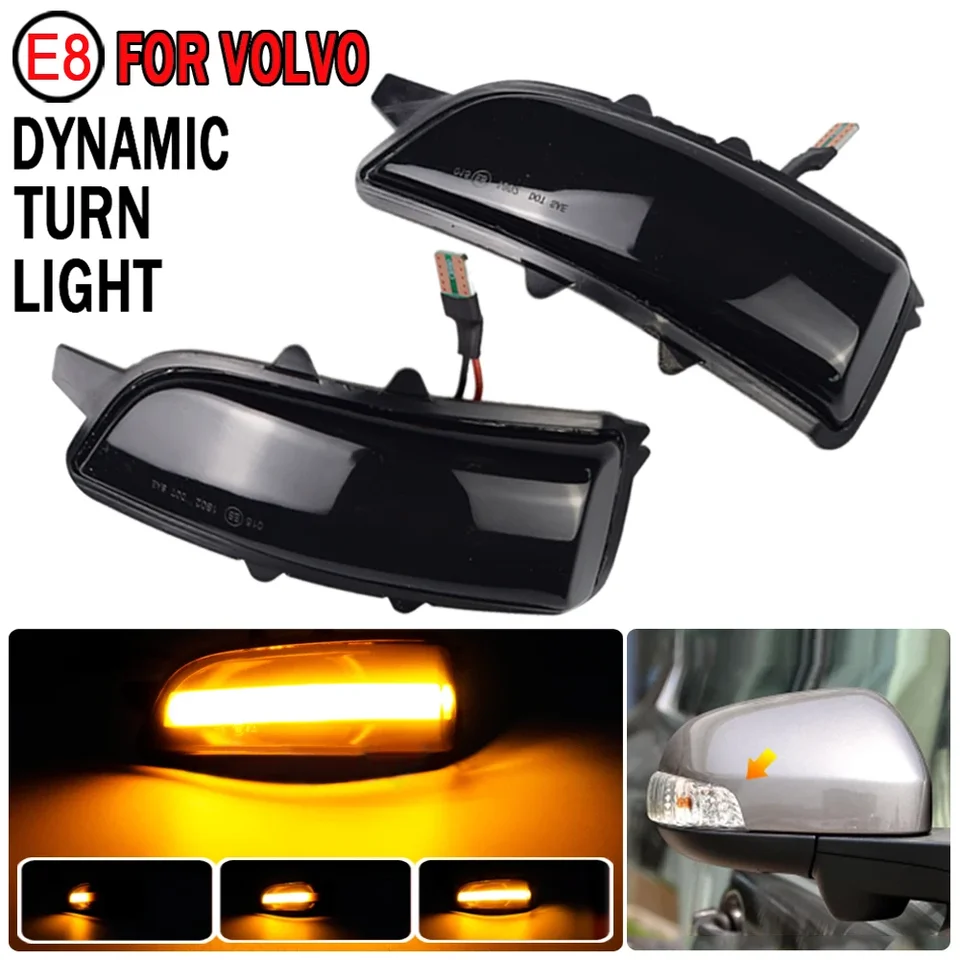 Pre Volvo C30 C70 S40 S60 V40 V50 V70 2008- 2010 LED dióda LED Dynamic Signal Signal Side Stranné zrkadlo Sekvenčný svetlo žiarovka Indikátor blinker