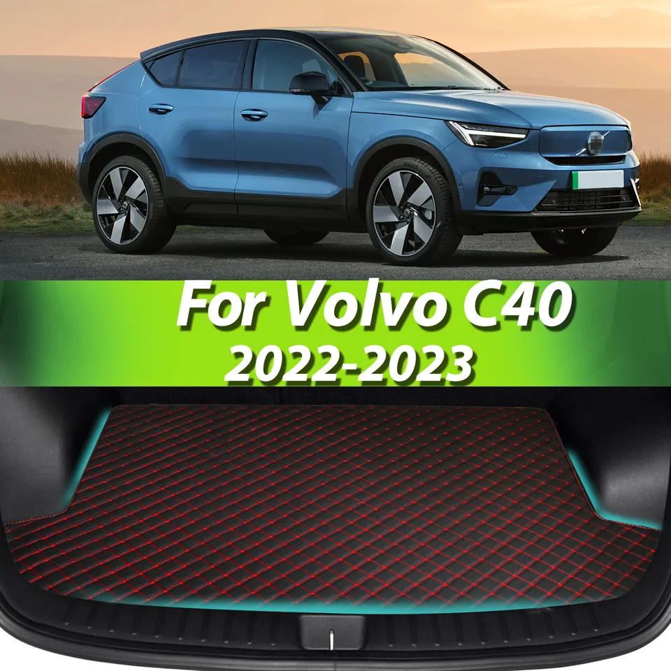 Pre Volvo C40 2022-2023 umelé kožené auto kufr kmeňa protikladu