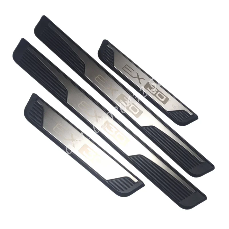 Pre Volvo EV30 EV 2024 2023 z nehrdzavejúcej ocele Plastové plastové vozidlo Dvery Sill Place Pedal Pedal Pathound Front Guard Protect Auto Part Automatic Part