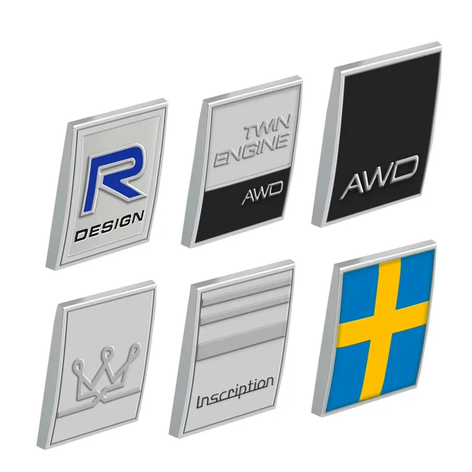 Pre Volvo RDesign Trunk Stutrep Sticker Volvo Twin Engine Logo Sticker zadná nálepka pre Volvo XC90 XC60 C70 V90 XC40 V60 S90