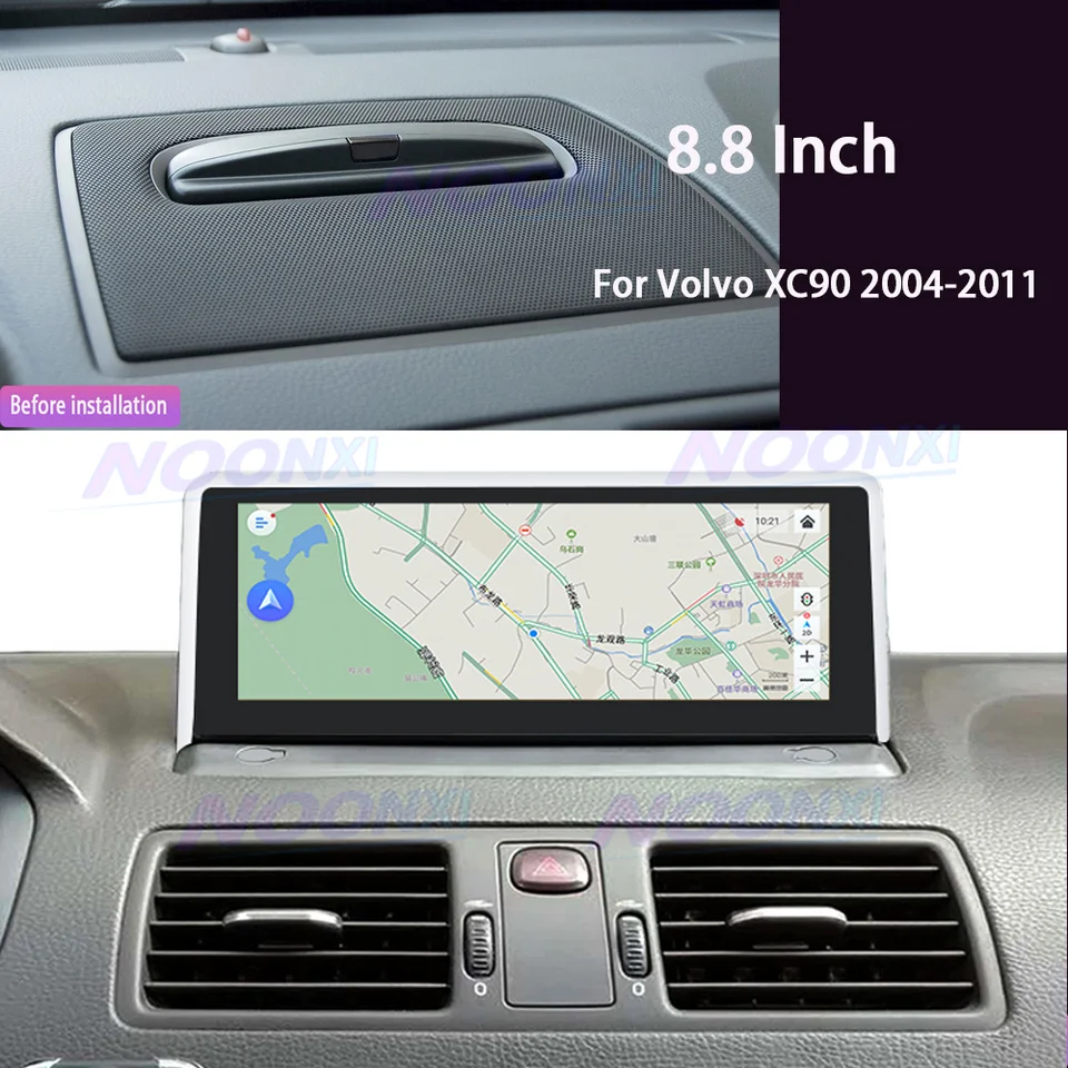 Pre Volvo XC90 2004-2014 CAR RADIO IPS Stereo SCREE SCREE Multimediálne hráči GPS navigácia DSP CarPlay 2 d v Android