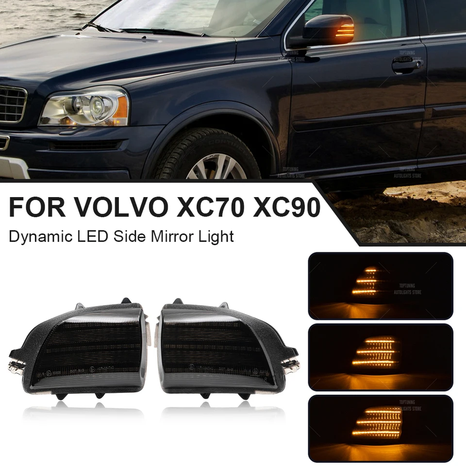 Pre Volvo XC90 Dynamic LED bočné krídlové zrkadlo indikátor žiarovky svetla Blinker 2pcs pre Volvo XC70 2007-2014