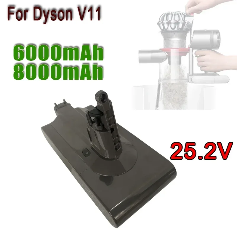 Pre vreckový vysávač Dyson V11 náhradná batéria 25,2 V 6000 mAh/ 8000 mAh nabíjateľnú batériu