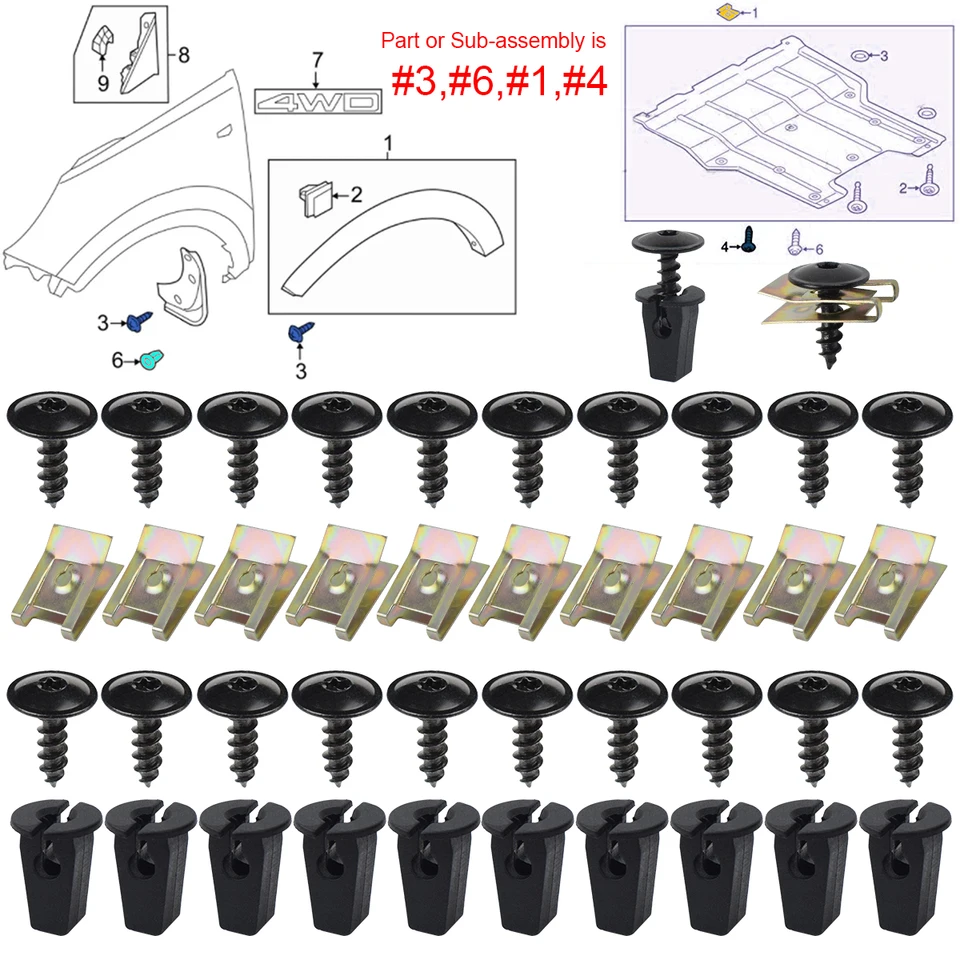 Pre VW Audi A1 A3 A4 A5 A5 Q5 Q7 TT sedadlo 4,8x16 mm kryt Motor Undertay Splash Guards Wheel Arch Torx Screen Screen Cliptener