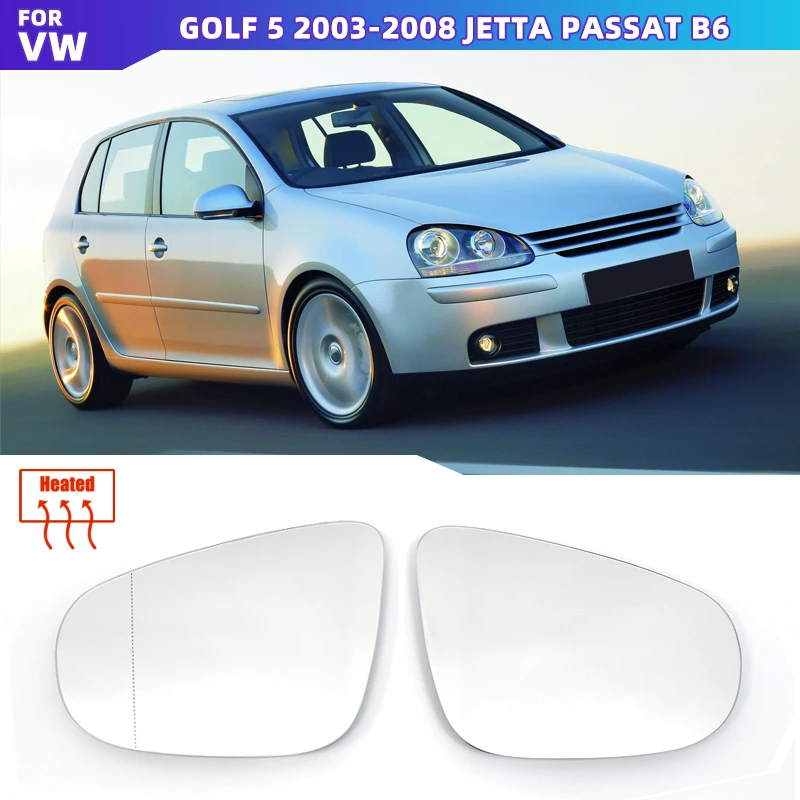 Pre VW Golf 5 Mk5 Jetta Passat B6 2006-2009 Zívanie vľavo Zahriaté krídlové zrkadlo LH RH VOJNA HORONS CLEAR S TAPE