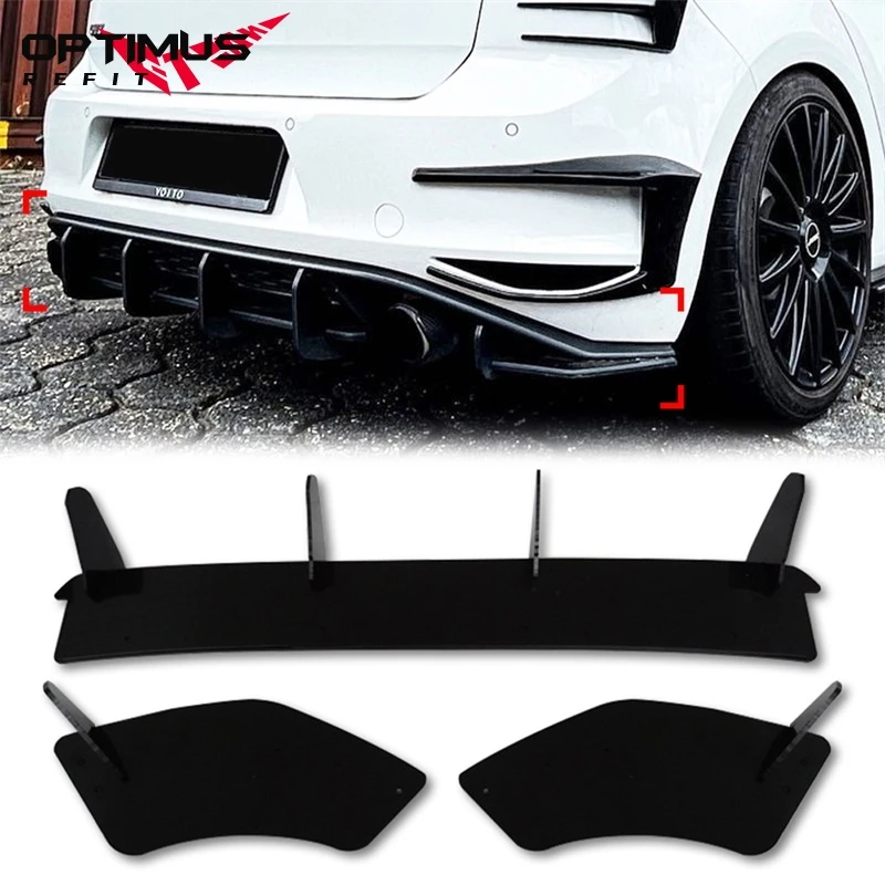 Pre VW Golf Mk 7 GTI 7 GTI Golf MK7 GTI Sedan Sedan Zadný nárazník Logo Splitter Príspevok Splitter