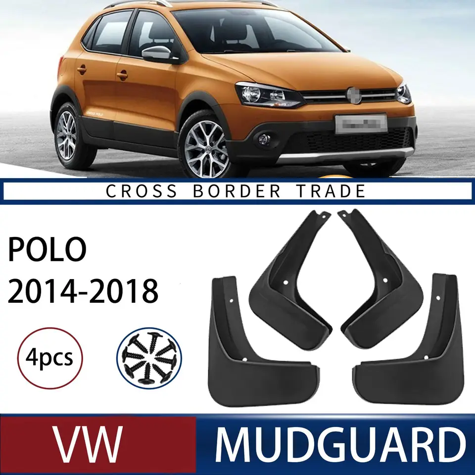 Pre VW Polo 2014-2018Car formované bahenné klapky Splash Guards Mudguards predný zadný štýl predného zadného vozidla