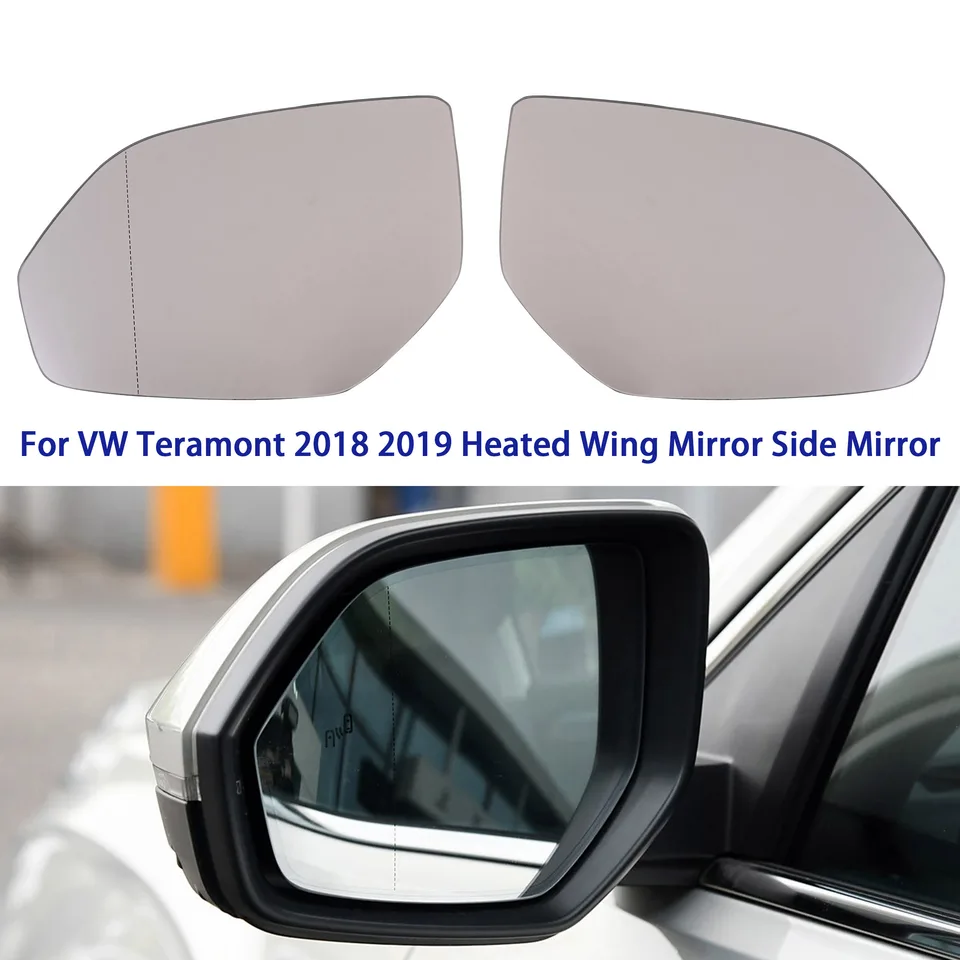 Pre VW Teramont 2018-2019 biele ľavé zrkadlové zrkadlo Krípové sklo spätné zrkadlo s ohrievaním 3CN857521 3CN857522