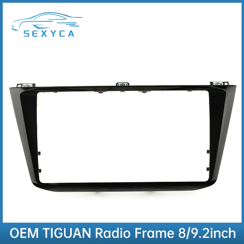 Pre VW Tiguan MK2 2017-2020 8inch 9,2 palca lesklý čierny CD Panel Panel MIB Rádio médiá Jednotka Plates Dekoratívny rámec