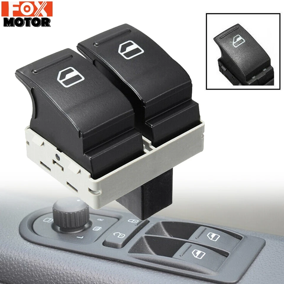 Pre VW Transporter T5 T6 Caravelle Multivan Auto Elektrické okno Dvojité prepínač ovládacie prvky 7E0959855A 7E0959855A9B9