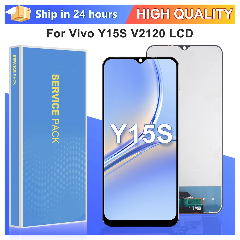 Pre výmenu obrazovky Vivo Y15S V2120, V2147, V2139 pre Vivo Y15S LCD Touch Digitator Display Display 100% Testované