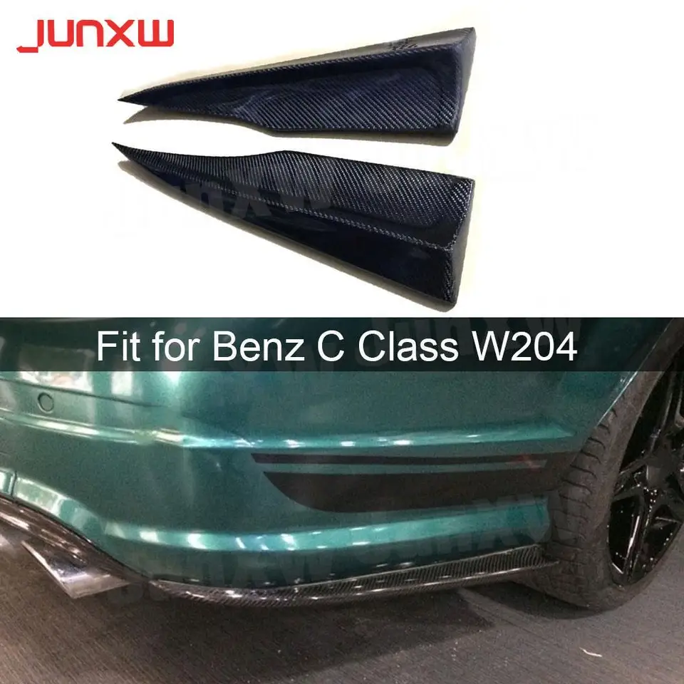 pre W204 C63 AMG uhlíkové vlákno zadné nárazníkové zástery pre piesty pre Benz W204 C63 AMG 2009-2014 Bumper Fins Flaps Flaps Body Kits