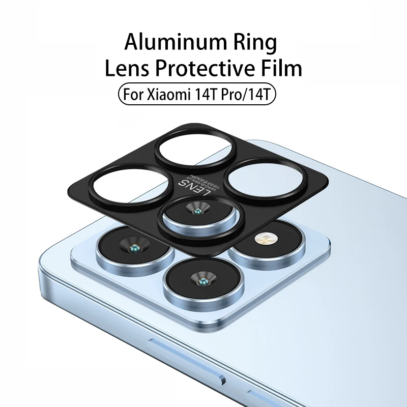 Pre Xiaomi 14T Pro 14tpro 5G Shockprrof Chrániče fotoaparátu Full Cover Camera Film Xiaomi14t Pro Black Hliníkový objektív Ochrana