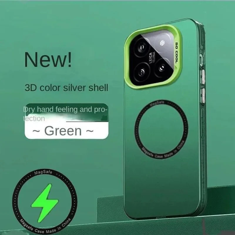 Pre Xiaomi 14T Pro Case Colorful Acryl Magnetic pokožky priateľský k pokožke pre Xiaomi 14T Pro Shockproof Funda Bumper Funda
