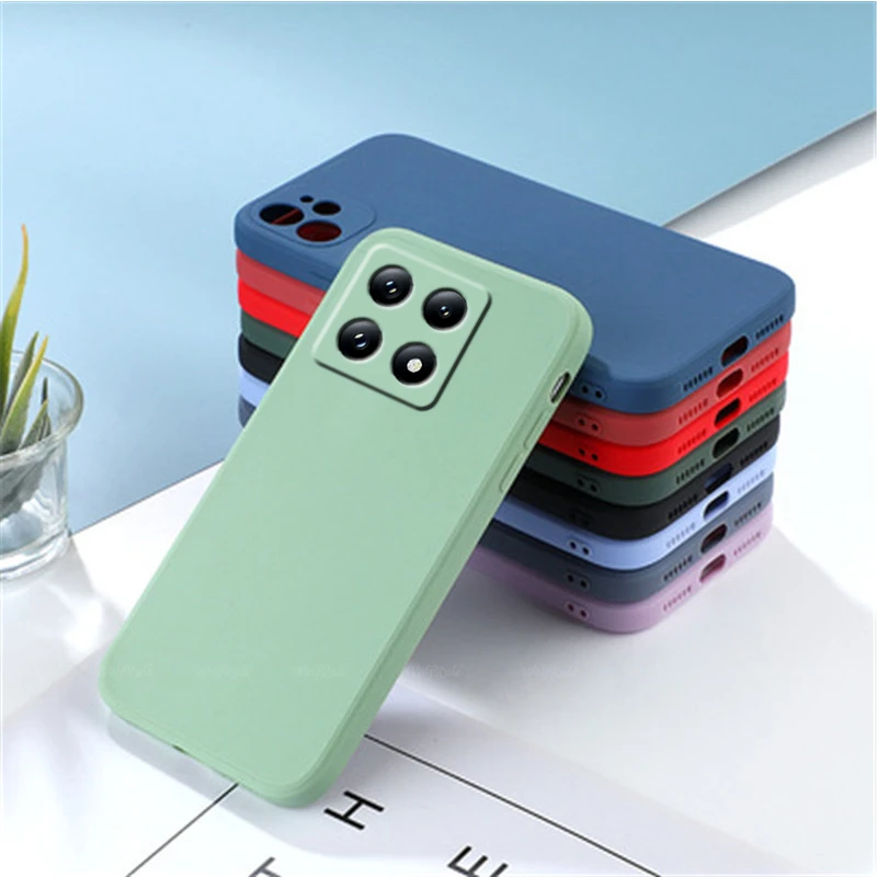 Pre Xiaomi 14t Pro Case Cover Mi 14t 14 T Pro Capas Originálny kvapalný silikónový nárazník nárazník TPU Soft Funda Xiaomi 14T