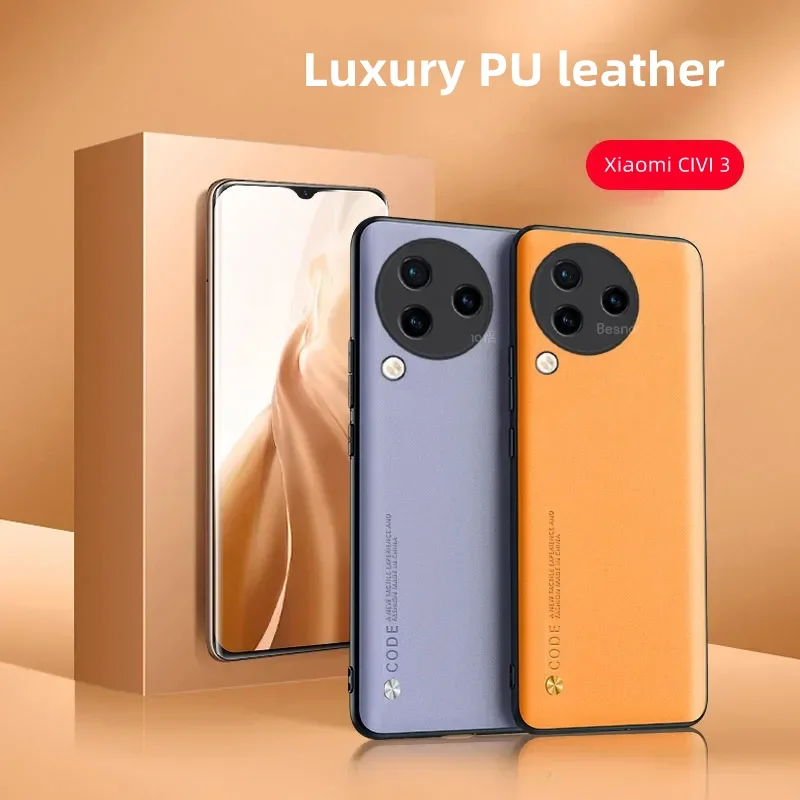 Pre Xiaomi Civi 3 puzdro Luxus PU kožené matné nárazové odolné zadné kryt pre Mi Civi3 Civi 2 13 Lite Kevlar Stripe Bumper Funda Funda