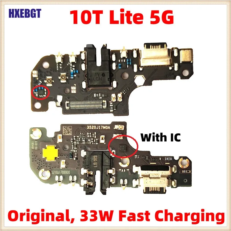 Pre Xiaomi Mi 10T Lite 5G USB nabíjací port doska Flex kábel s rýchlym nabíjaním IC konektorov Mikrofónový modul