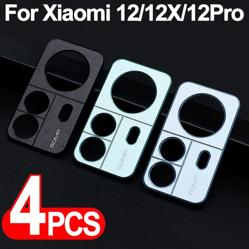 Pre Xiaomi Mi 12x 12Pro Camera Objektív chránič kovového rámu Cainum Ráme hliníka Zadná nálepka Zadná nálepka pre Xiaomi 12 Pro