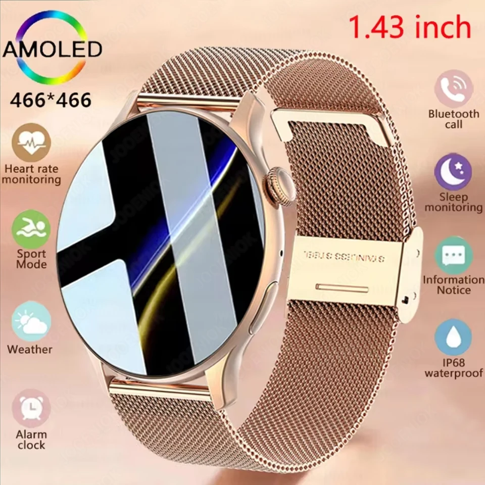 Pre Xiaomi New Smartwatch 1,43 palca celá obrazovka Bluetooth Call Srdcový spánok Monitor Sports Modely Smart Watch for Men Women