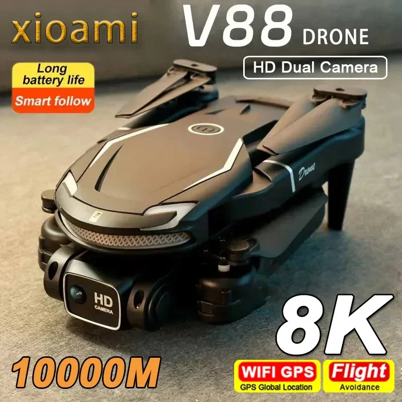 Pre Xiaomi New V88 Drone 8K Professional HD Aerial Photography 5G GPS diaľkové ovládanie lietadla HD HD Dual Camera Quadcopter Toy UAV
