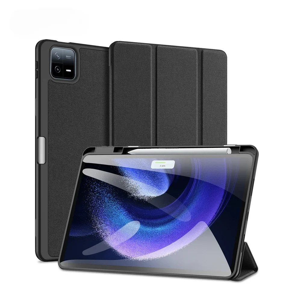 Pre Xiaomi Pad 6 puzdro Silikone Cover Funda pre MiPad Xiami Xiomi Mi Pad 6 5 Pro 12.4 Kniha 2023 Pase Leather Flip Shell Cover