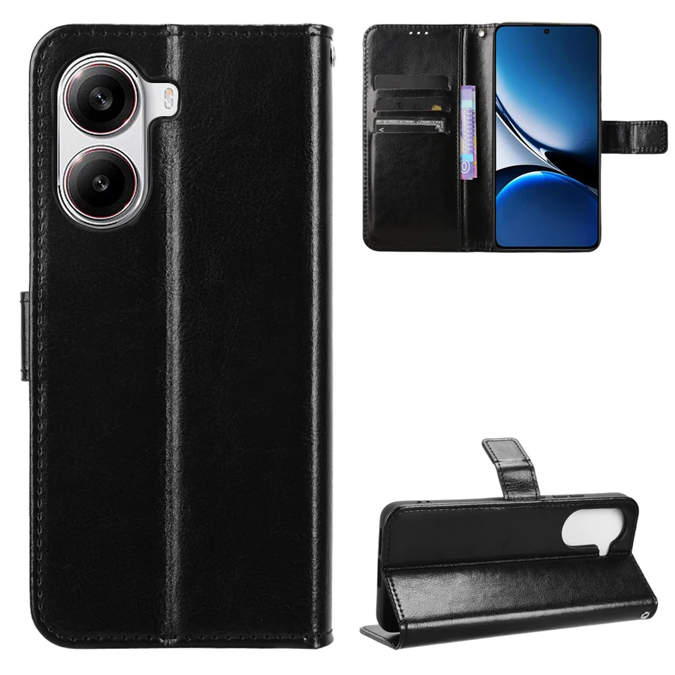 Pre Xiaomi POCO X7 PRO 5G puzdro Luxury Flip Pu Leather Peňaženka Stánok stojan pre Xiaomi Redmi Turbo 4 Turbo Tack Tack Telefón