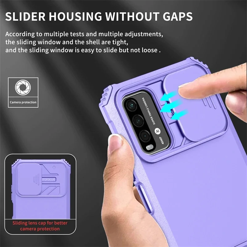 Pre Xiaomi Redmi 9T Case Slide Fotoaparát šošovky Shock odolný voči brneniu držiak na ochranu telefónu pre červené 9T 9 T 9 T Redmi9t zadný kryt