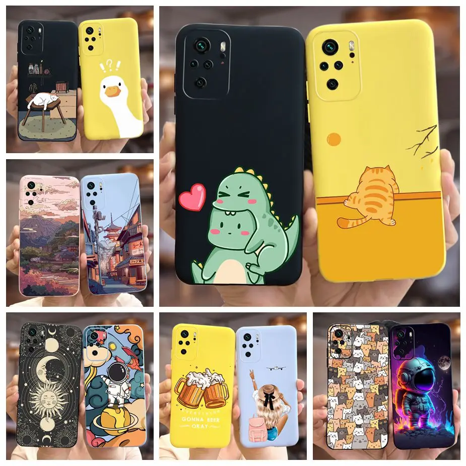 Pre Xiaomi Redmi Poznámka 10 puzdro Redmi Note 10s roztomilý dinosaurus Cartoon zadný kryt telefónu Puzdro pre Xiaomi Redmi Note 10 Pro Max Bumper
