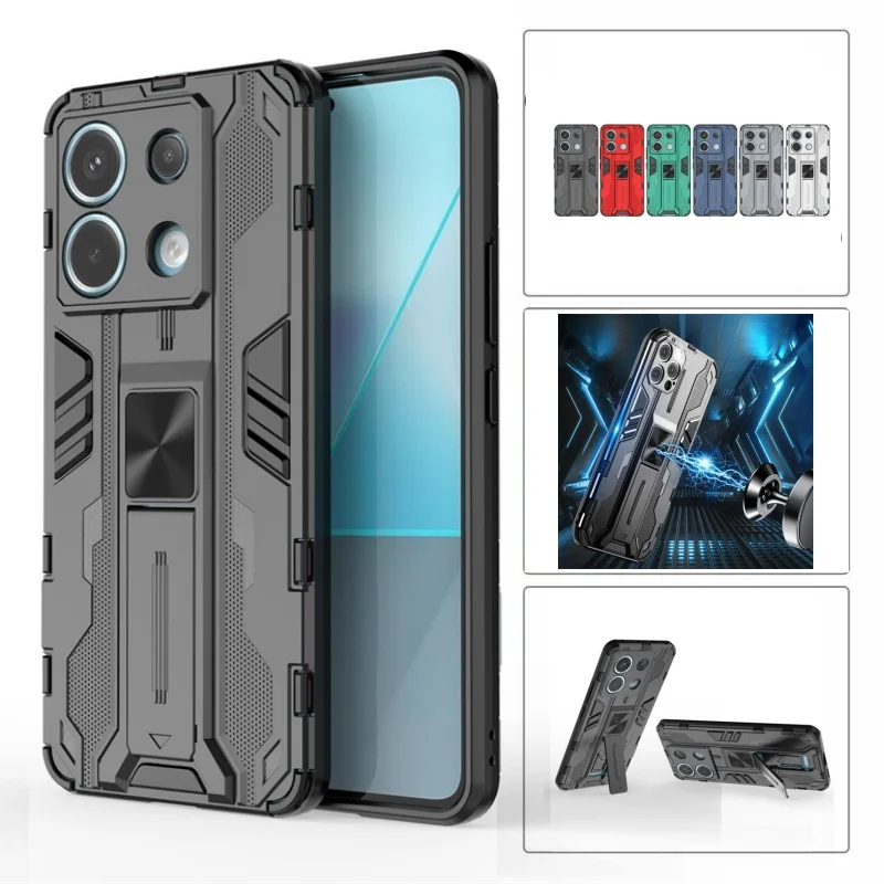 Pre Xiaomi Redmi Poznámka 13 Pro 5G Case Magnetic Armor Armor Smusprood Ochrana krytu pre Redmi Note13 PRO 13PRO 5G PASE