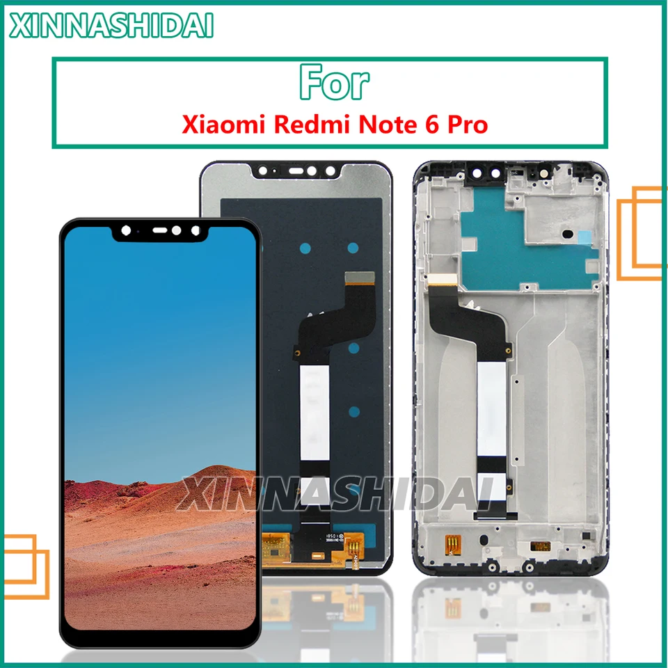Pre Xiaomi Redmi Poznámka 6 Pro LCD Display Display Dotknutia digitátor zostavy LCD LCD s rámom pre Redmi Note 6 Pro