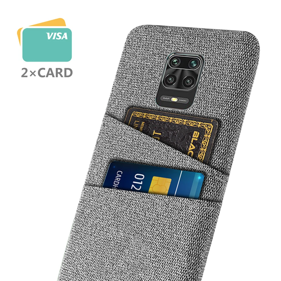 Pre Xiaomi Redmi Poznámka 9 Pro Case Luxury Febric Antiskid Card Slot Cover pre Xiaomi Redmi Note 9S Note9 9Pro Coque Funda