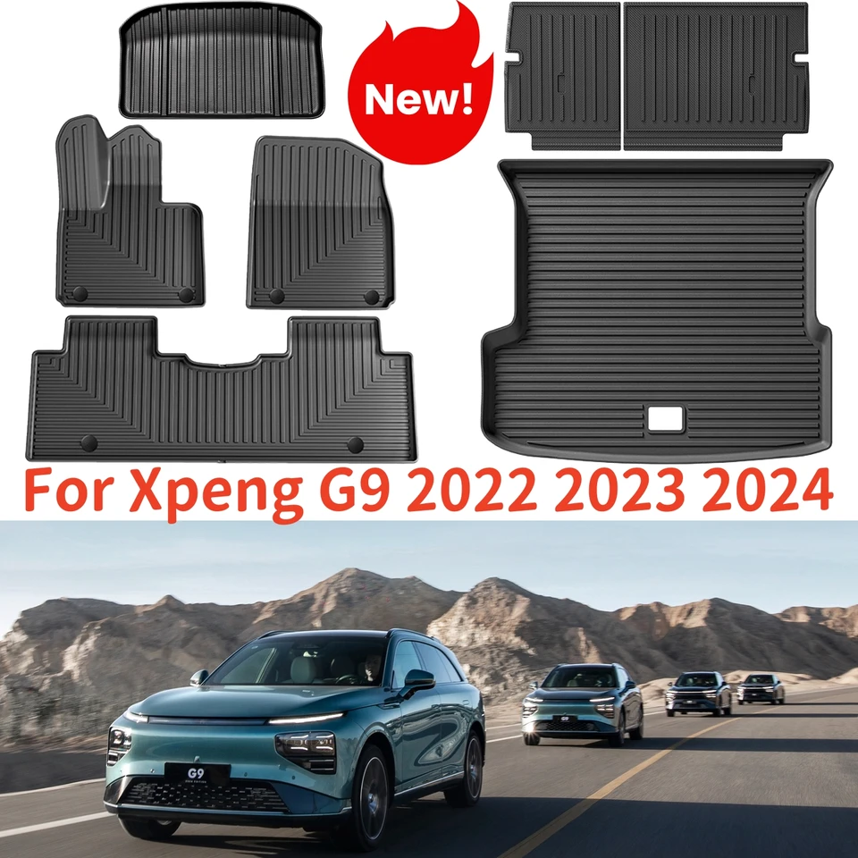 Pre XPeng G9 2024 2023 2022 TPE podlahové rohože a nákladné vložky, všetky podlahy v poveternostných podlahách kmeň kmeňa Mat Tpe Hodnota vodotesná podložka