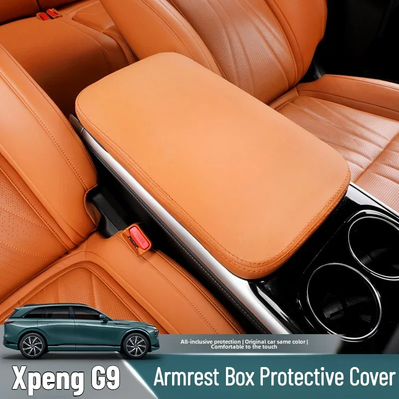 Pre XPeng G9 XiaOpeng G9 2024 Ochranné krytské krytiny na lakťovej skrinke Centrum konzoly Napa Leather Decotion Officul Pad Modifikácia