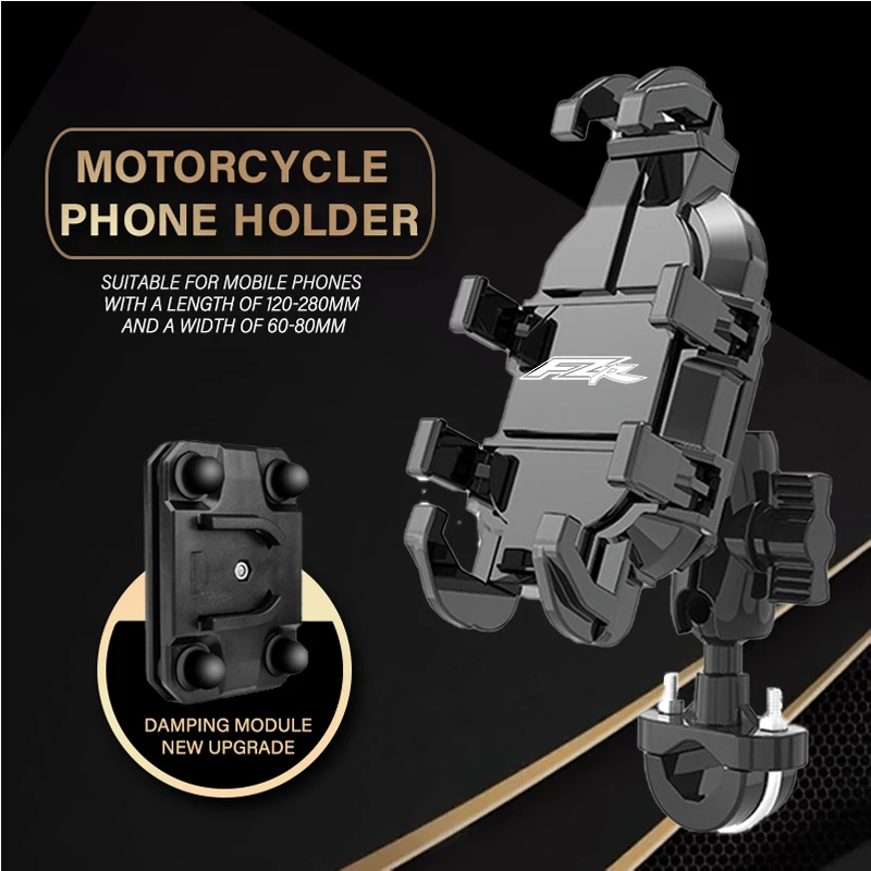 Pre Yamaha FZR FZ6 Fazer 600/S/N/NA/NS FZ6N FZ6S 2024 2025 LOGO MOTOCKYCE PLEZOVÉ NAVIGÁCIE Držiak GPS GPS Zliatina tlmiča