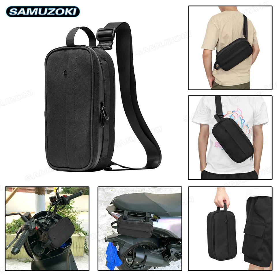 Pre Yamaha Honda Suzuki Kawasaki Vespa BMW Scooter Motorcycle predné riadidlá visiace vrecká na bočnú tašku Kabelku Diagonálny batoh