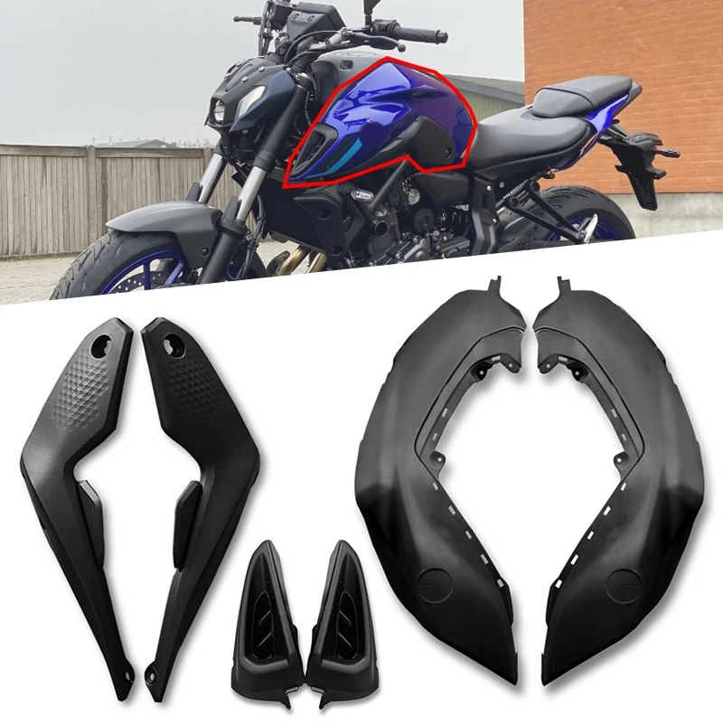 Pre Yamaha MT-07 FZ-07 2021 2022 2023 2024 Motocykel na boku palivovej nádrže na spodný bočný panel Kryt rámu Ochrana čarodejníc