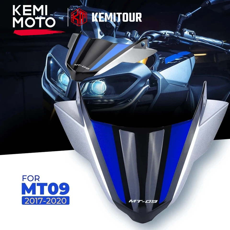 Pre Yamaha MT-09 2017 2018-2020 Černé sklo MT09 Chránič predného predného blatníka pokrytia motocyklových príslušenstiev
