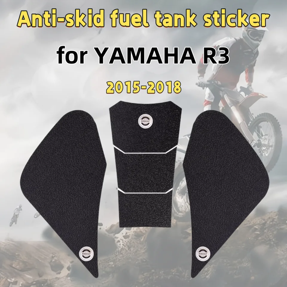pre Yamaha R3 2015-2018 Nálepka na palivovú nádrž Motocyklovej palivovej nádrže modifikovaná nálepka s rybou kosťou Anti-Slip Ochrana palivovej nádrže bočná nálepka