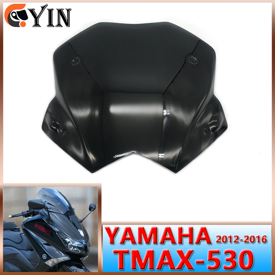 Pre Yamaha TMAX530 T-Max530 2012 2013 2014 2015 2016 T-Max530 SX TMAX530 DX Motorycle Sports Touring Černé sklo čelného skla čelné sklo
