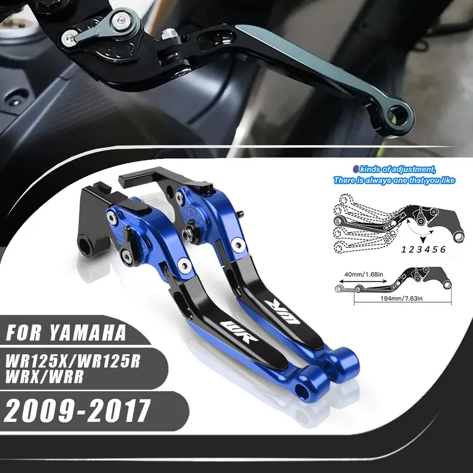 Pre Yamaha WR125X/WR125R/WRX/WRR 2009-2017 CNC CLOCT TAPLA BRKOVATEĽA Sada Nastaviteľná skladacia rukovä