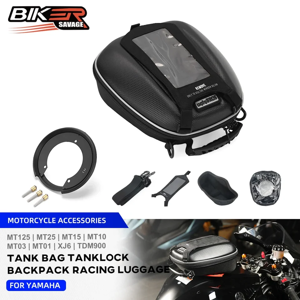 Pre Yamaha XJ6 MT-10 2024 Tank Tank za tank MT01 MT15MT125 XJR1200 XJR1300 XT1200 1995+ Motorcycle Tool Bag Vodotesná batožina