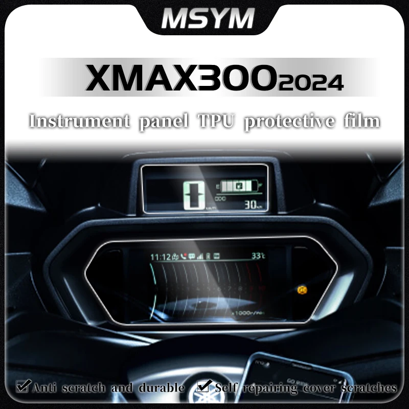 Pre Yamaha XMAX300 XMAX X MAX 300 Tech 2024 Motocyklový prístroj proti ochrane proti škrabancom Filmový dashboard