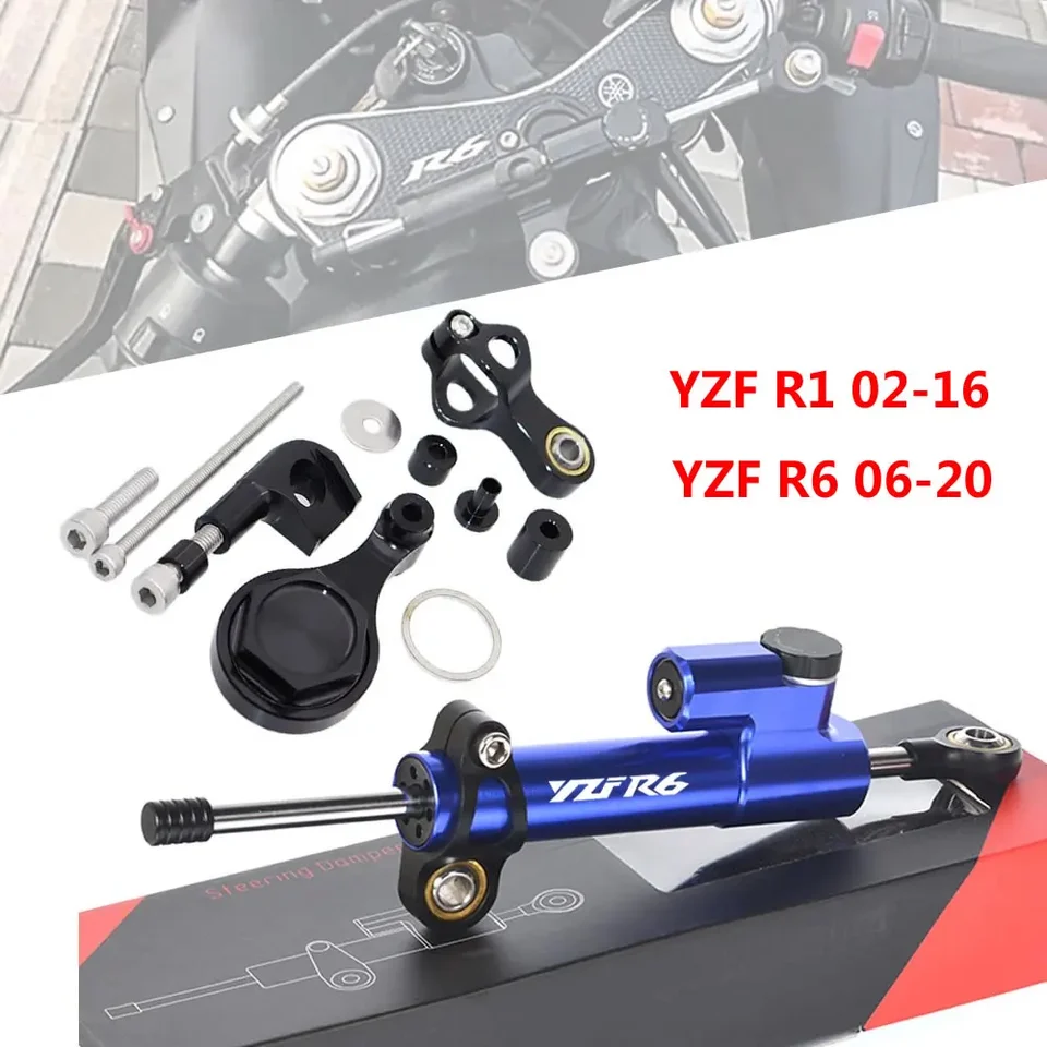 Pre Yamaha YZF-R6 YZFR6 YZF R6 2006-2015 Stabilizácia súpravy Montážna držiak na stlačenie riadenia pre Yamaha YZF-R1 YZFR1 YZF R1 2009-2012