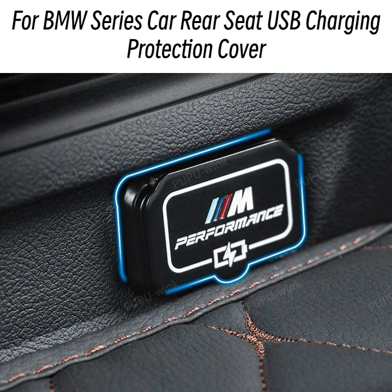 Pre zadné sedadlo BMW Car nabíjanie USB Ochrana krytu 1/2/3/4/5 6gt x1/x2/x3/x4/x5/x7 ix3 2019-2022